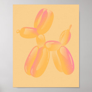 Playful Balloon Doster in Orange und Pink mit Poster