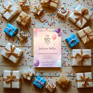 Playful Balloon Einladung zum Geburtstag Niedlich