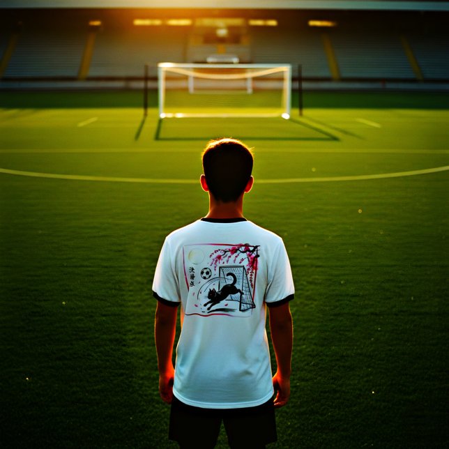 Playful Black Cat Soccer for Cat Lovers and Soccer T-Shirt (Von Creator hochgeladen)