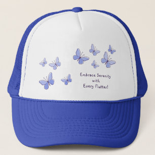 Playful Blue Kaleidoskop Butterflies Sommer Truckerkappe