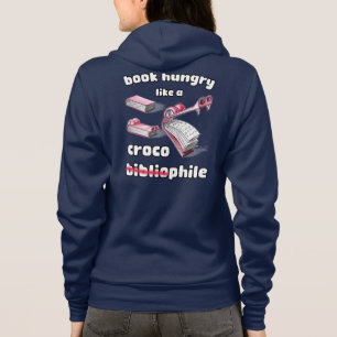 Playful Book Hungrile Croco Bibliophile Zeichnend Hoodie