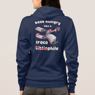 Playful Book Hungrile Croco Bibliophile Zeichnend Hoodie
