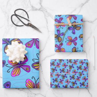 Playful Butterflies Geschenkpapier Set
