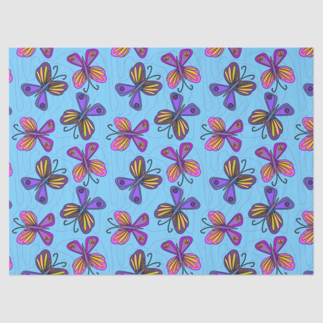 Playful Butterflies Seidenpapier (Vorderseite)