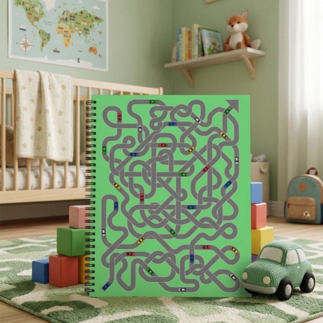 Playful Car Road Map Notebook Notizbuch (Von Creator hochgeladen)
