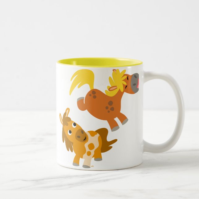 Playful Cartoon Ponies Tasse (Rechts)
