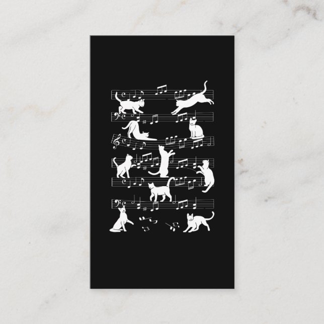 Playful Cats Funny Musician Cat Owner Humor Visitenkarte (Vorderseite)