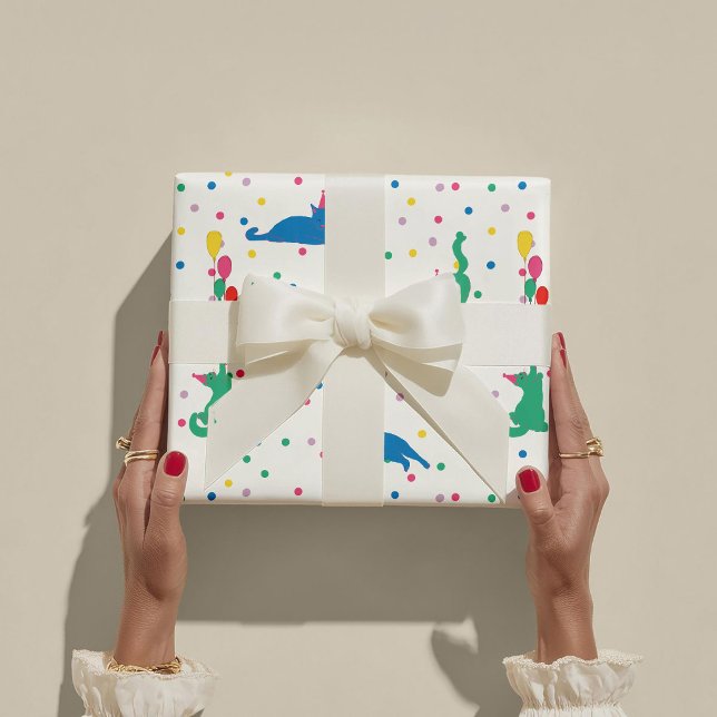 Playful Cats Purrfect Birthday Party Geschenkpapier (Von Creator hochgeladen)
