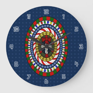 Playful Christmas Clock Große Wanduhr