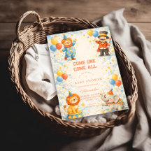 Playful Circus Friends Baby Shower