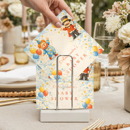 Playful Circus Friends Baby Shower Serviette