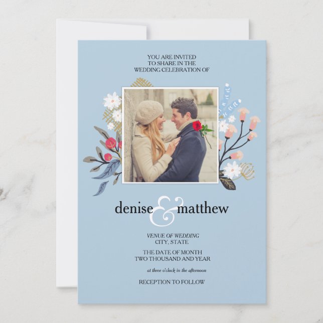 Playful Collection in Omphalodes Blue Einladung (Vorderseite)