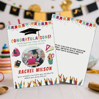 Playful Colorful Kindergarten Abschluss