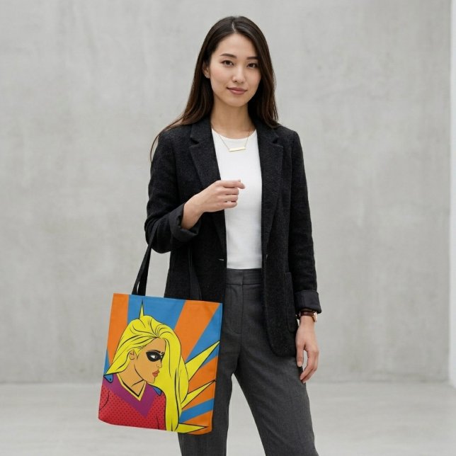 Playful Comic Print Tote Bag (Von Creator hochgeladen)