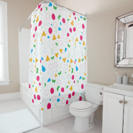 Playful Confetti Chaos Duschvorhang