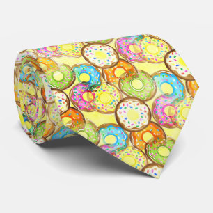 Playful Donut Pattern Neck Tie Krawatte
