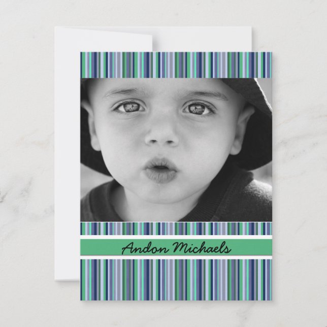 Playful flaches Foto danken Ihnen zu kardieren. Dankeskarte (Vorderseite)