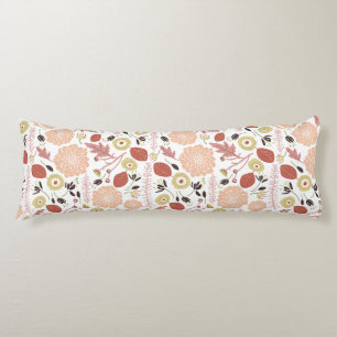 Playful Floral Mix Peach Green Whimsical Seitenschläferkissen