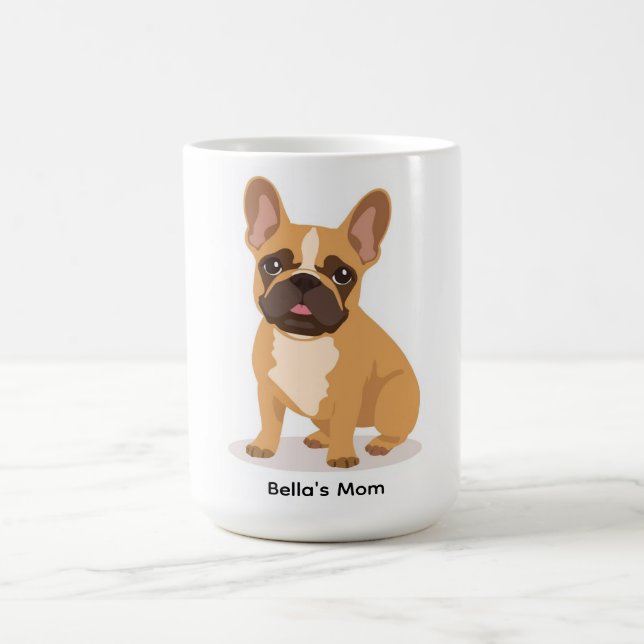 Playful French Bulldog Coffee Mug Cheerful Dog Kaffeetasse (Mittel)