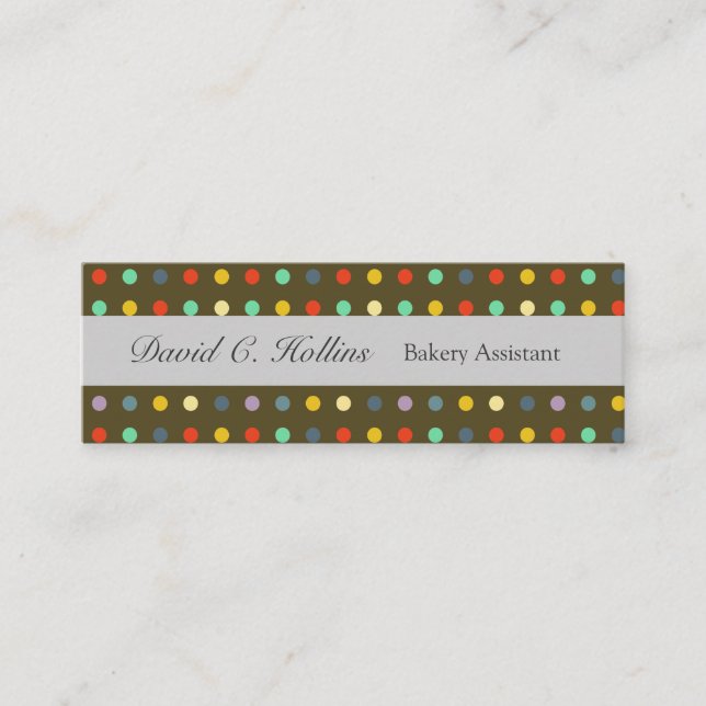 Playful Frisky Spaß-niedliche moderne bunte Mini Visitenkarte (Vorderseite)