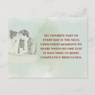 Playful & Funny Love Quote Postcard | Laughing Cou Postkarte