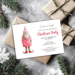 Playful Funny Santa Editable Holiday Party Invites Einladung