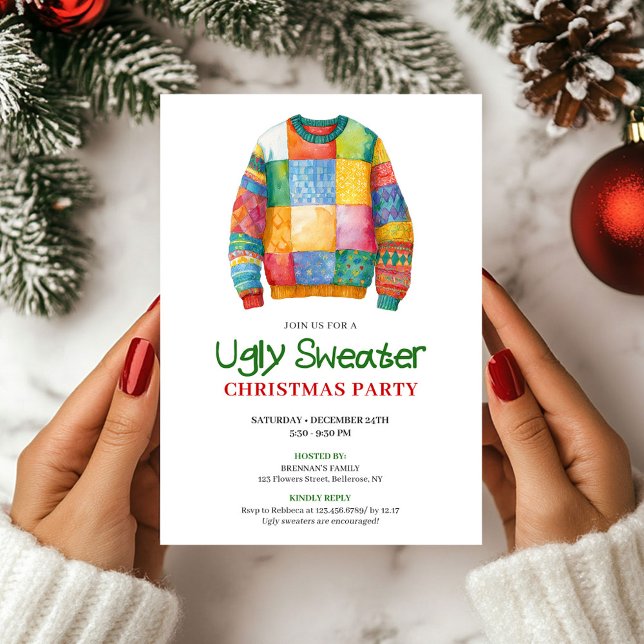 Playful funny ugly sweater party invitation einladung (Playful funny ugly sweater party invitation

)