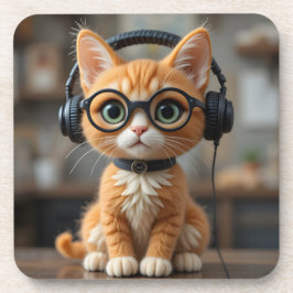 Playful Ginger Cat Getränkeuntersetzer