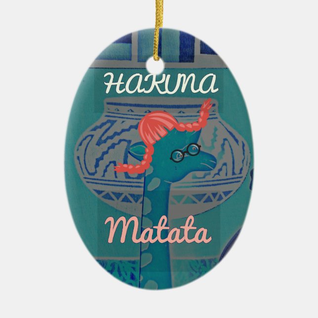 Playful Giraffe Art: Ein afrikanisches Vergnügen Keramikornament (Vorne)