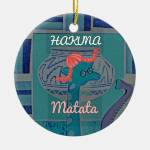 Playful Giraffe Art: Ein afrikanisches Vergnügen Keramikornament