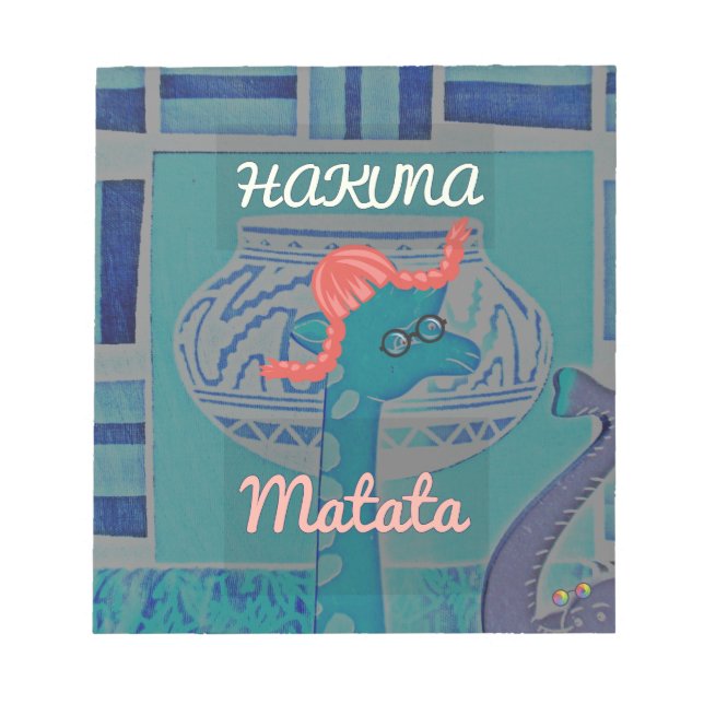 Playful Giraffe Art: Ein afrikanisches Vergnügen Notizblock (Vorderseite)