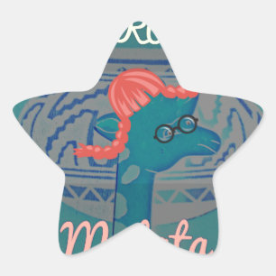 Playful Giraffe Art: Ein afrikanisches Vergnügen Stern-Aufkleber