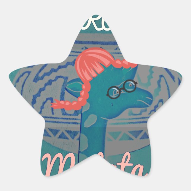 Playful Giraffe Art: Ein afrikanisches Vergnügen Stern-Aufkleber (Vorderseite)