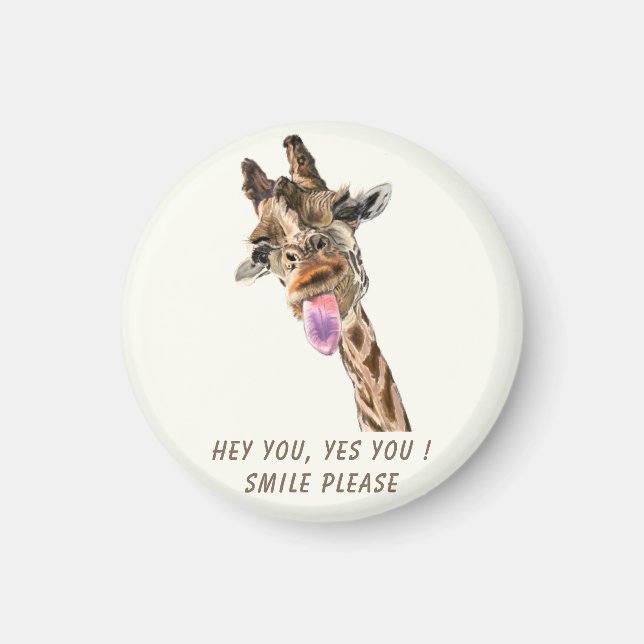Playful Giraffe Funny Magnet Geschenk - Cartoon (Vorne)