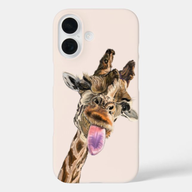 Playful Giraffe Tongue Out Case-Mate iPhone Hülle (Rückseite)
