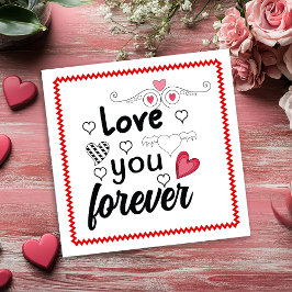 Playful Hand Drawing Valentine Card for Husband Feiertagskarte