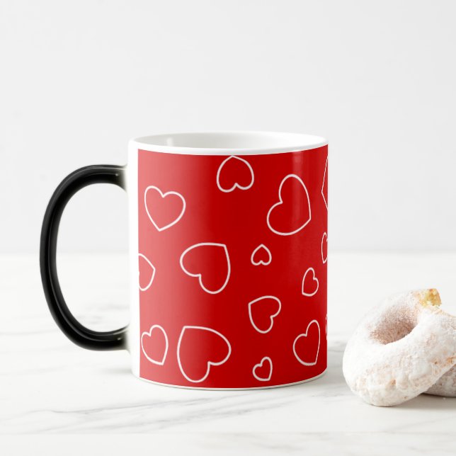 Playful Happy Hearts - Lovely Red Tasse (Mit Donut)