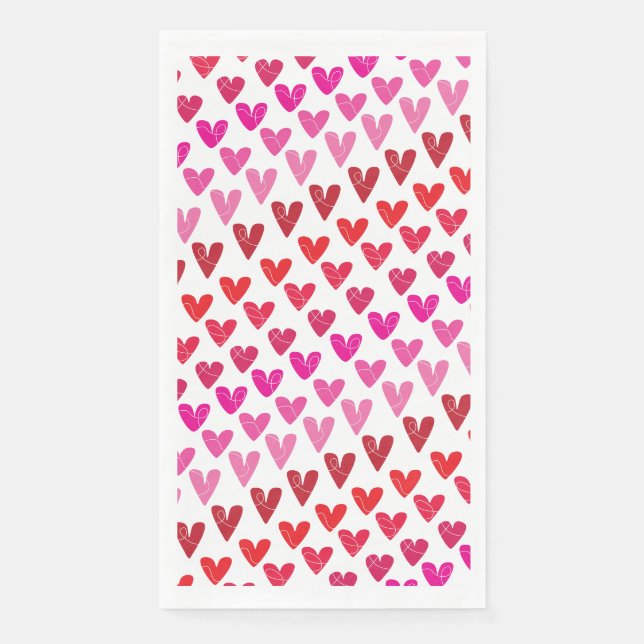 Playful Hearts Paper Napkins Serviette (Vorderseite)
