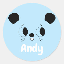 Playful Honey Bear Sliding Runder Aufkleber