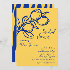 Playful Italian Handwritten Lemon Bridal Shower Einladung