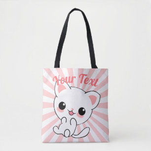 Playful Kawaii White Kitten Custom
