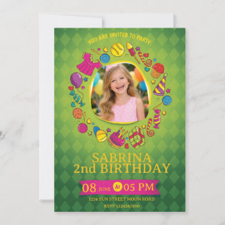 Playful Kids Birthday Invitation – Doodle Party Einladung