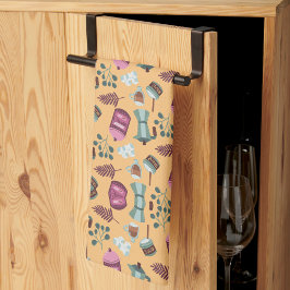 Playful kitchen-themed pattern featuring aprons geschirrtuch