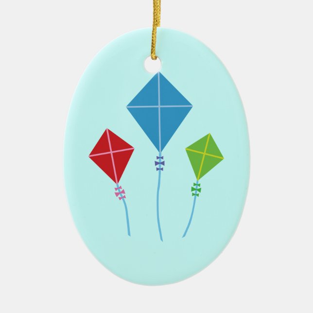 Playful Kites Keramik Ornament (Vorne)