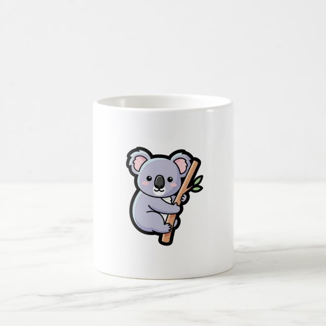 Playful Koala – Cute Kawaii Illustration Kaffeetasse (Mittel)