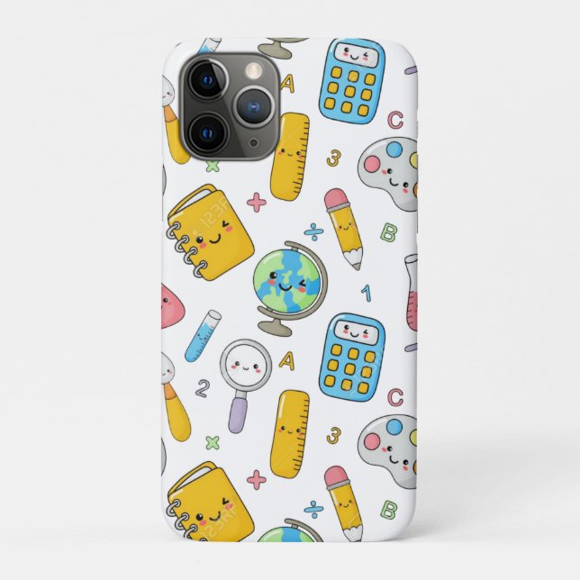 Playful Learning – Cute Education Seamless Pattern Case-Mate iPhone Hülle (Rückseite)