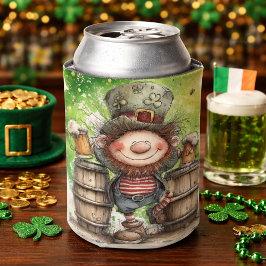 Playful Leprechaun Illustration Dosenkühler