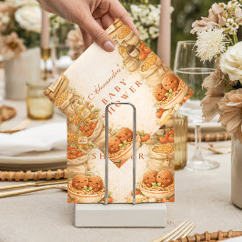 Playful Little Meatball Baby Shower Serviette