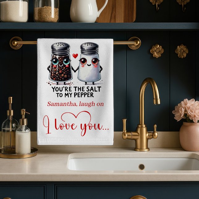 Playful Love Gift Funny Food Towel Custom Name Geschirrtuch (Playful Love Gift Funny Food Towel Custom Name)