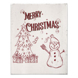 Playful Merry Christmas Fotodruck